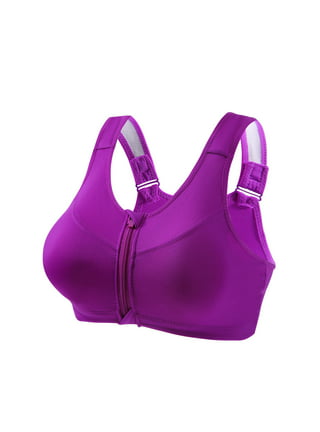 AoOnZan 2 Pack Sports Bras for Women High Impact Seamless Wireless Padded  Yoga Bra, Front Zipper Closure Brassiere Sport (Blue Purple, Small) :  : Clothing, Shoes & Accessories