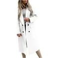 thumbnail image 1 of Tarmeek Womens Tops,Blazer Jackets for Women,Women Windproof Suit Overcoat Double Breasted Solid Color Suit Collar Trench Coats Blouses Jackets,Cardigan for Women,Fall Winter Clothes for Women 2023, 1 of 5