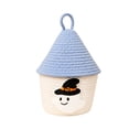 thumbnail image 1 of Tarmeek Woven Halloween Candy Storage Basket - Cotton Rope Snack Container with Handles, Multi-Purpose Cute Storage Box for Toys and Home Decor, Durable Storage Bins for Desktop (Sky Blue), 1 of 6