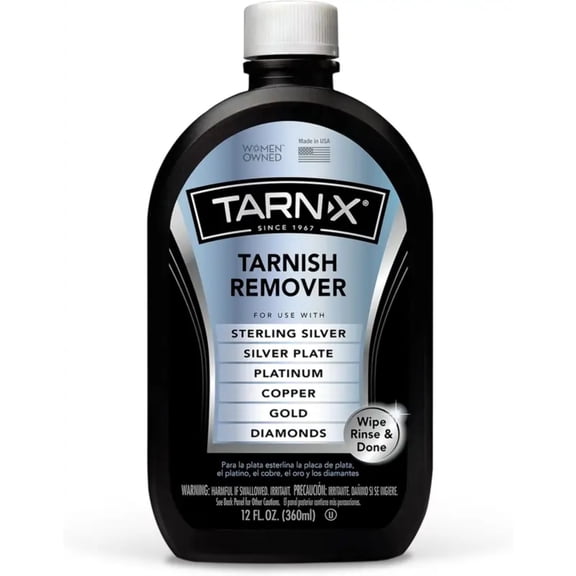 Tarn-X Household Tarnish Cleaner and Remover for Silver, Platinum, Mixed Metals, 12 fl oz