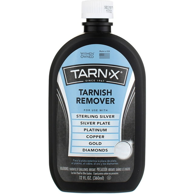 TarnX Household Tarnish Cleaner and Remover for Silver, Platinum, Mixed Metals, 12 fl oz