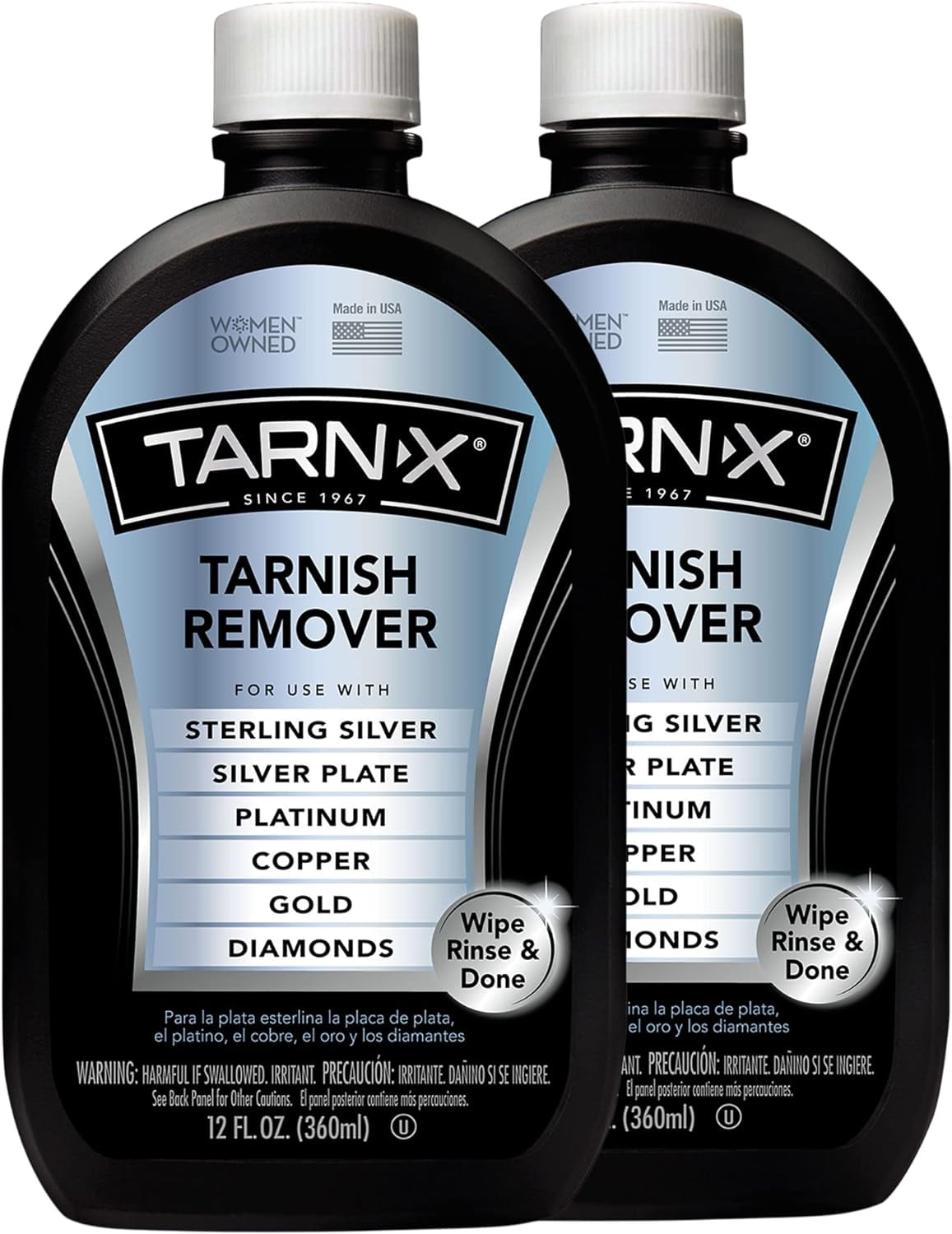 TarnX Metal and Silver Tarnish Remover, For Use on Sterling Silver, Silver Plate, Platinum