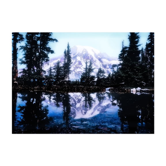 Tarn at Plummer Peak - Photography Mountain Nature Landscape Scenic Lake Wilderness Snow Unframed Wall Art Print 9 x 12 inches