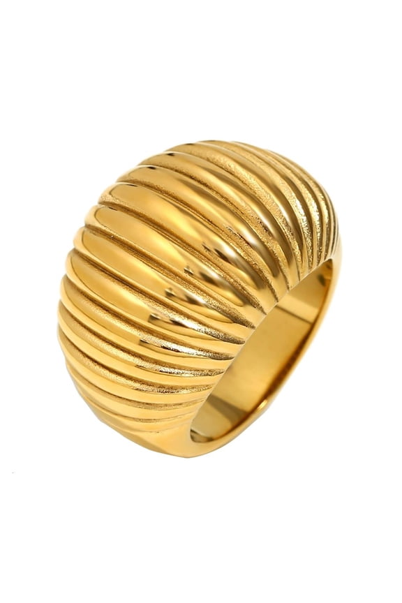Tarnish Fat Bread Styles Rings Comfortable and Allergy Gold or Silver Plated Rings for Everyday Wear