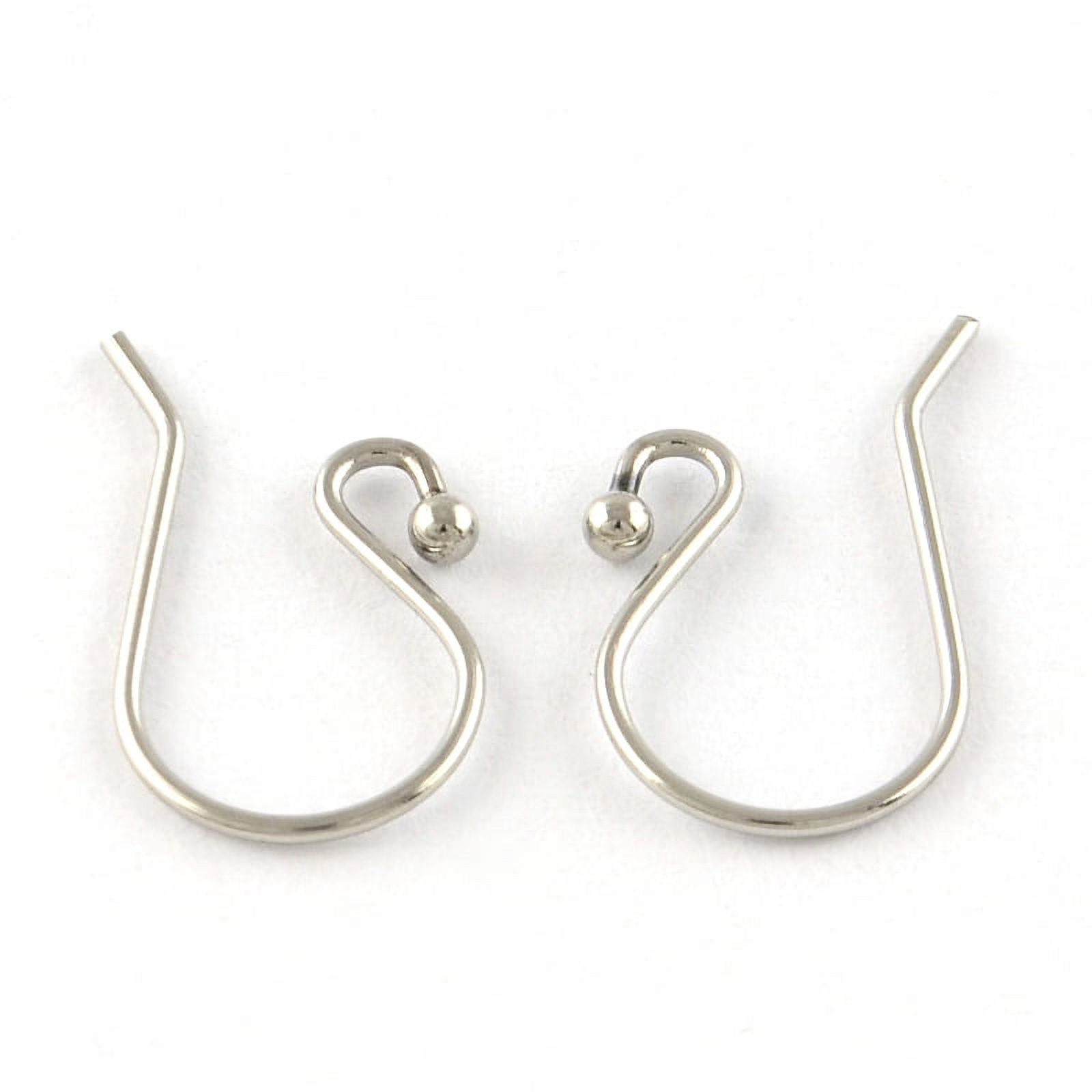 Tarnish Resistant 201 Stainless Steel Earring Hooks Ear Wire Stainless Steel Color 15x10x0.6mm 22 Gauge Pin: 0.6mm