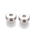 thumbnail image 1 of Resistant 201 Stainless Steel Grooved Spacer Beads Rondelle Stainless Steel Color 6x2mm Hole: 1.6mm, 1 of 2