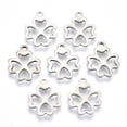 thumbnail image 1 of Tarnish Resistant 201 Stainless Steel Pendants Clover Stainless Steel Color 13x10.5x1mm Hole: 2mm, 1 of 2