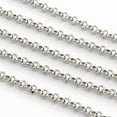 thumbnail image 1 of Tarnish Resistant 304 Stainless Steel Chains with Spool Unwelded Stainless Steel color 2x0.8mm about 328.08 Feet(100m)/roll, 1 of 1