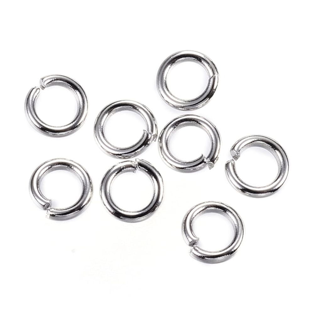Resistant 304 Stainless Steel Jump Rings Open Jump Rings Stainless Steel Color 4x0.8mm 20 Gauge Inner Diameter: 2.4mm