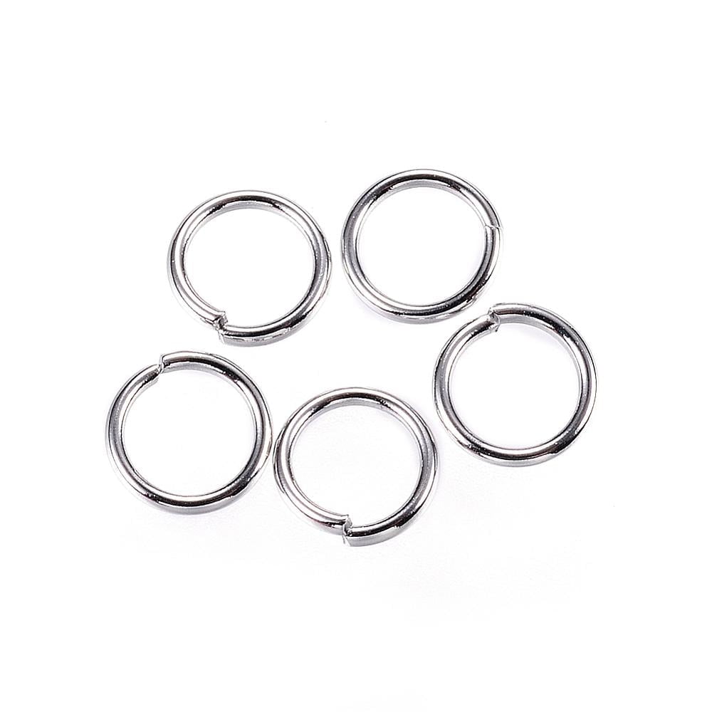 Resistant 304 Stainless Steel Jump Rings Open Jump Rings Stainless Steel Color 6x0.8mm Inner Diameter: 4.4mm 20 Gauge DIY