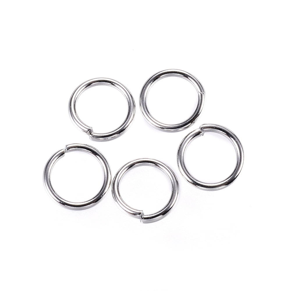 Tarnish Resistant 304 Stainless Steel Jump Rings Open Jump Rings Stainless Steel color 6x0.8mm 20 Gauge Inner Diameter: 4.4mm 304 Stainless Steel