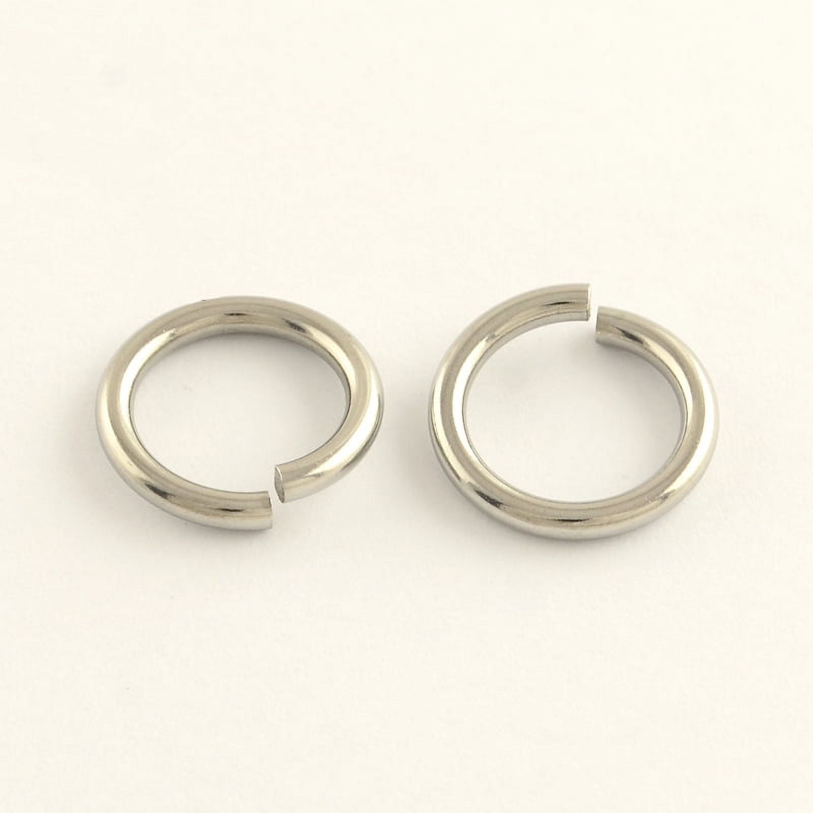 Resistant 304 Stainless Steel Open Jump Rings Stainless Steel Color 12 Gauge 12x2mm Inner Diameter: 8mm Hole: 8mm