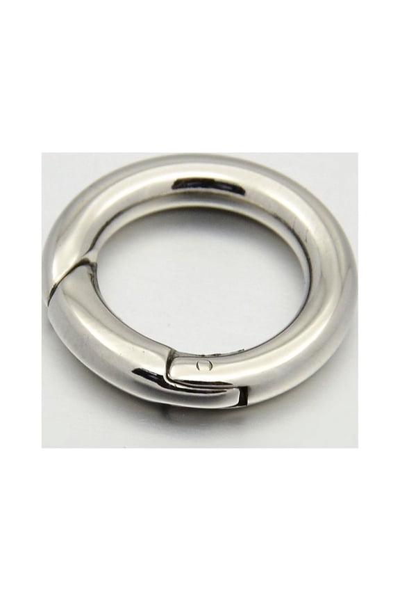 Resistant Ring 304 Stainless Steel Spring Gate Rings O Rings Snap Clasps Stainless Steel Color 20x3.5mm Inner Diameter: 13mm