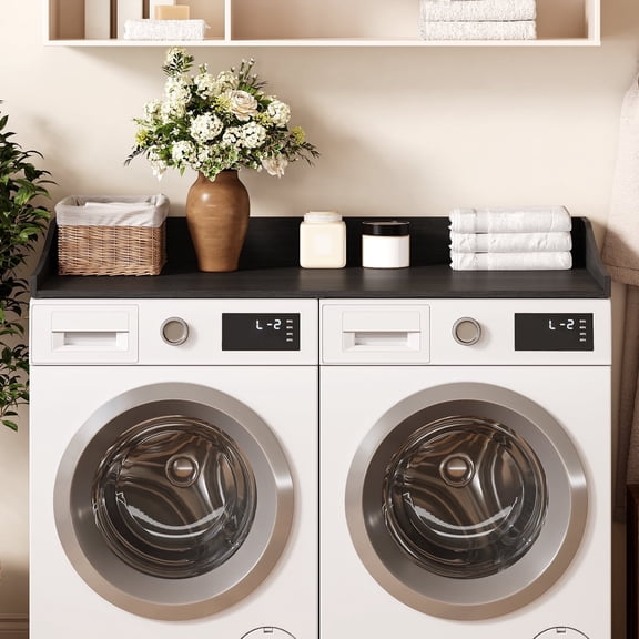 Tarnorci 54"Washer Dryer Countertop with Side Safety Edge for Laundry Room Organization