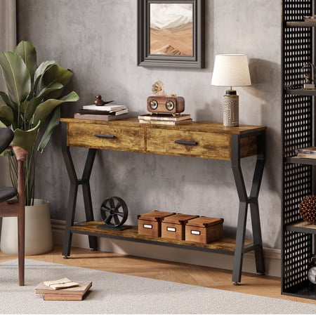 Tarnorci Console Table with 2 Drawers,Behind Couch for Living Room, Entryway ,Hallway