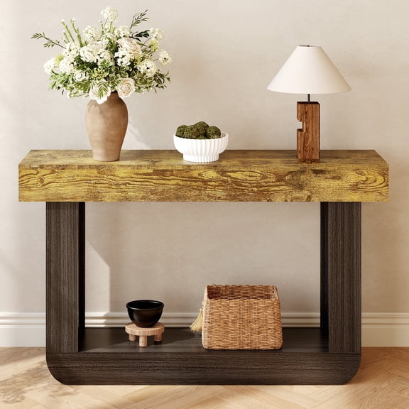 Tarnorci Console Table Wood Texture Sofa Table for Entryway, Hallway, Living Room
