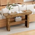 thumbnail image 1 of Tarnorci Farmhouse Console Table,3-Tier Rustic Entryway Table with Storage,Rectangular Sofa Table Behind The Couch for Living Room, Hallway, Entrance, 1 of 10