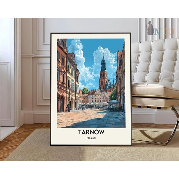 Tarnow Poland City Poster, Unframed Canvas 16x20in