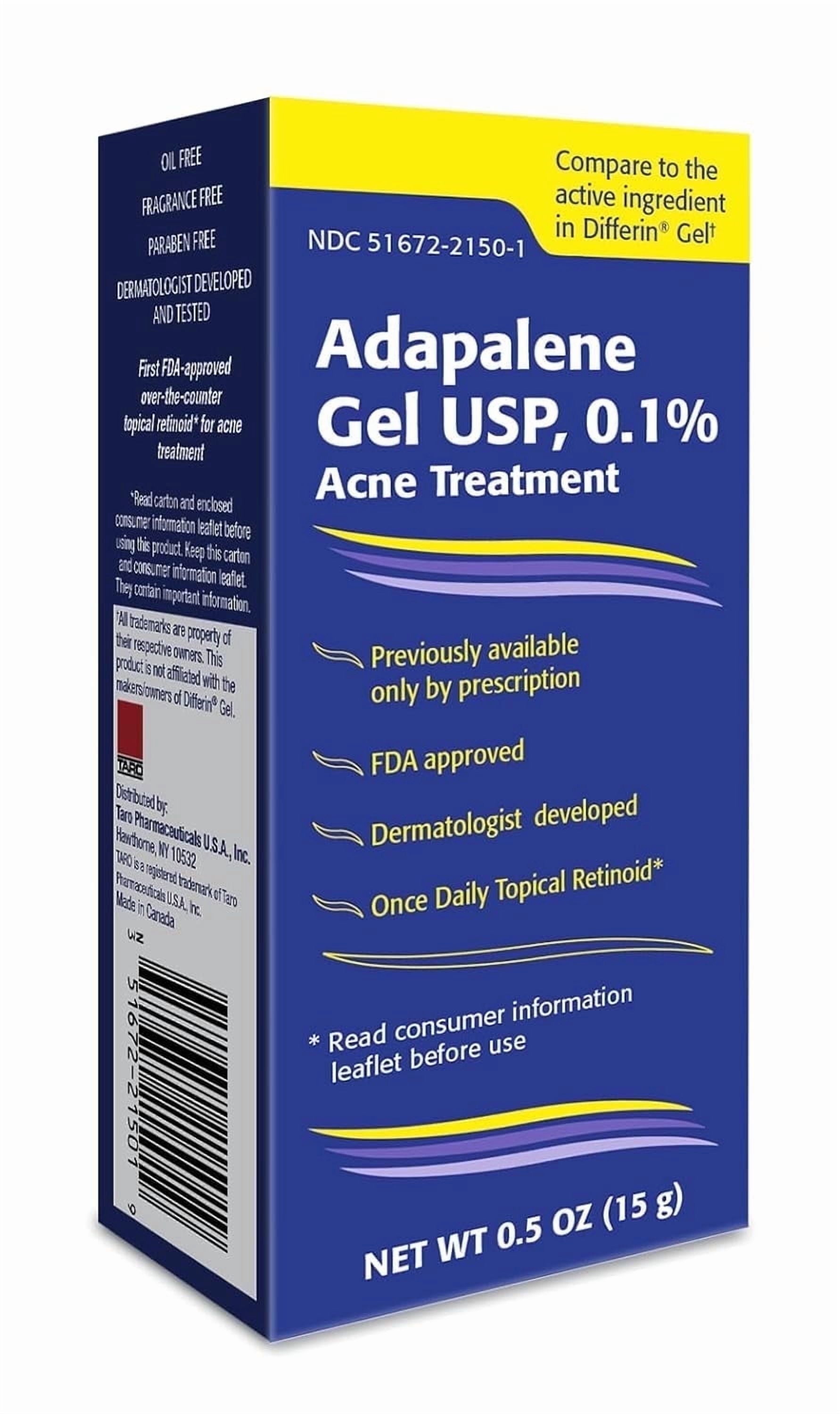 フェイスジェル・ゲル taro Taro Adapalene Gel 0.1% USP for Sensitive Skin, Acne Treatment
