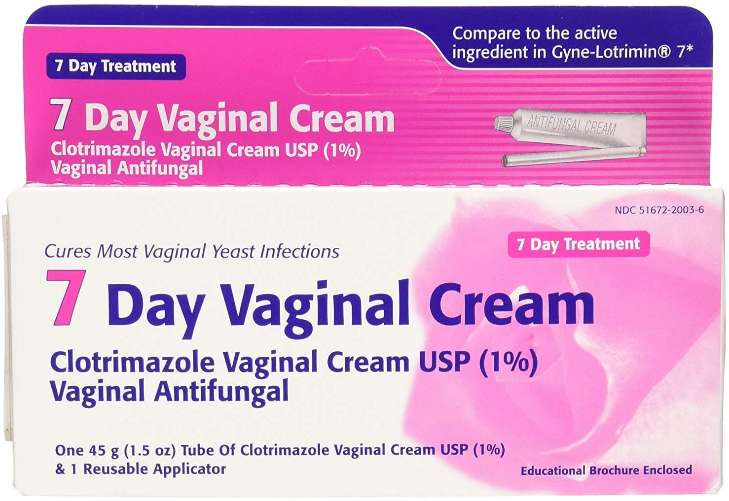 Taro Clotrimazole 7 Vaginal Cream 45 g (Pack of 6)