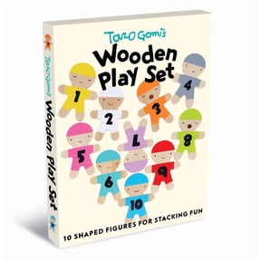 Taro Gomi: Taro Gomi's Wooden Play Set : 10 Shaped Figures for Stacking Fun (General merchandise)