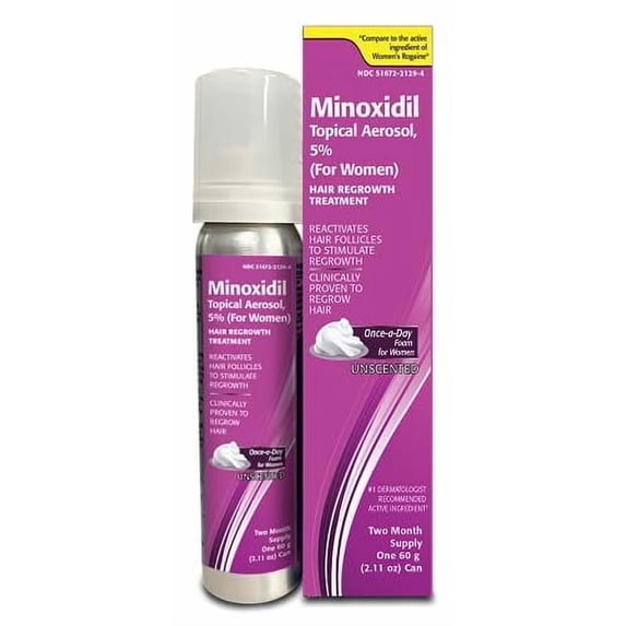 Taro Minoxidil for Women 5% Topical Aerosol Foam - Clinically Proven Hair Growth Solution - 2.11 Oz (2 Months Supply) - Minoxidil Foam for Women, Hair Thinning Treatment