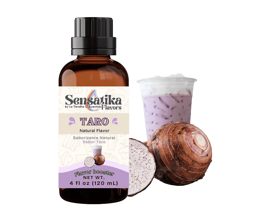 Taro Natural Flavor Sensatika 4 fl oz - Natural Food Flavor for coffee syrups, baking, ice cream and desserts