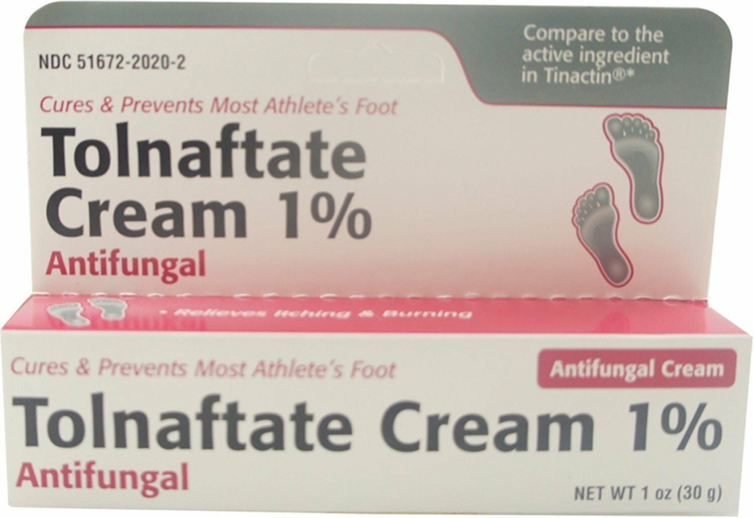 Taro Tolnaftate 1% Antifungal Cream 1 oz Pack of 2