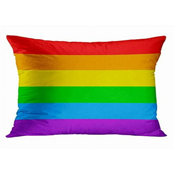 Tarolo Home Decor Pillow Cover Case LGBT Gay Pride 6 Stripe Rainbow Decorative Pillowcases Pillow Cases Cushion Covers Sofa 20x30 Inches Two Side