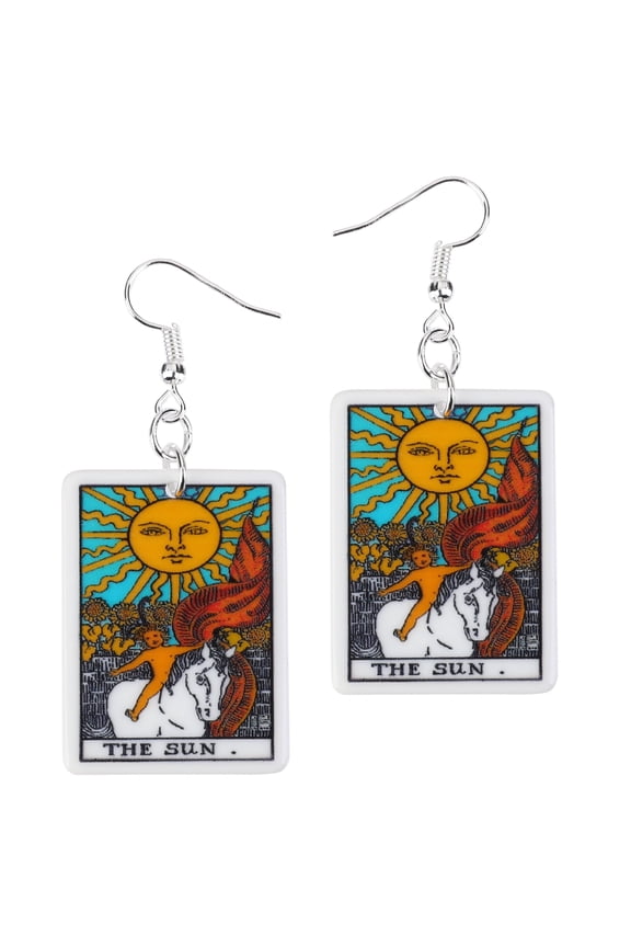 Tarot Accessories Women - Tarot Card Accessories - Sun Earrings - Zodiac Birthday Jewelry (The Sun)