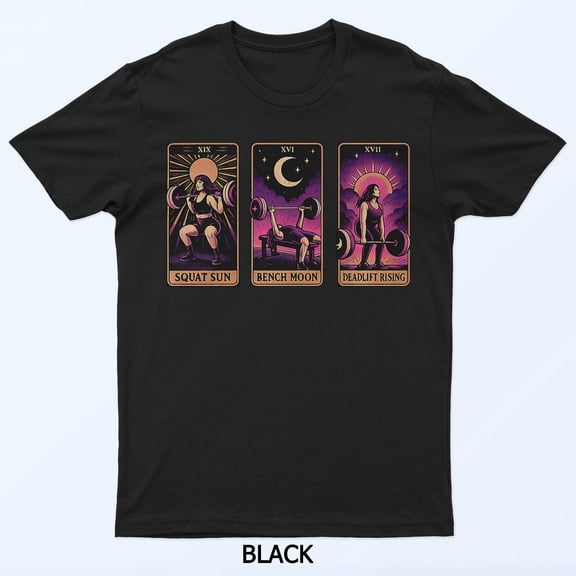 Tarot Big Three Astrology & Powerlifting SBD T-Shirt