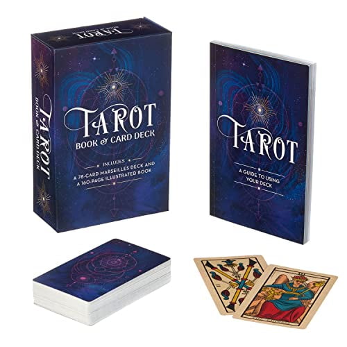 Pre-Owned Tarot Book & Card Deck: Includes a 78-Card Marseilles Deck and a 160-Page Illustrated Book, 9781838574130, 1838574131, Hardcover,