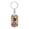 thumbnail image 1 of Tarot Card Five Of Swords Keychain Dog Tag Stainless Steel or 18k Gold, 1 of 16