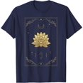 thumbnail image 1 of Tarot Card Lotus Flowers Blooming On Water The Moon And Fish Softstyle Unisex T-Shirt,Navy Color,Size YXS, 1 of 5