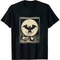 thumbnail image 1 of Tarot Card Shirt The Full Moon Bat Moon Phase Occult Pagan T-Shirt, 1 of 5