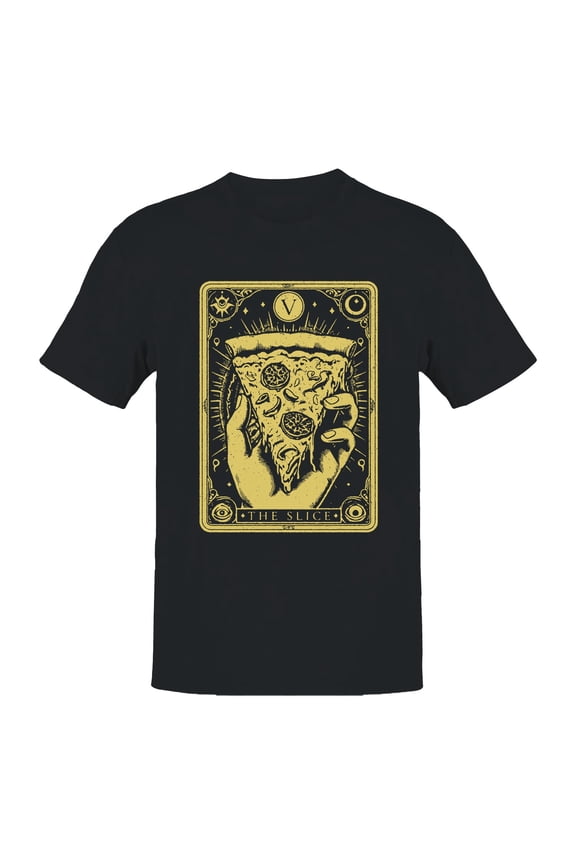 Tarot Card Style Pizza Slice Men's T-shirt