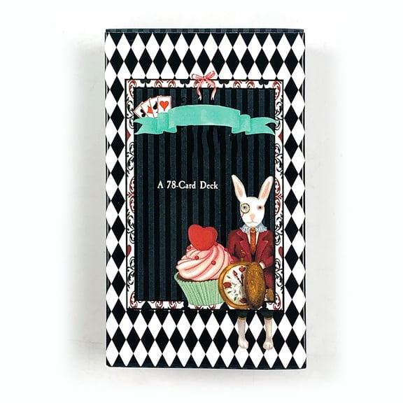 Tarot Cards A Whimsical 78-Cards The Rabbit Hole ,Unique Designs, High-Quality Cardstock, Perfect For Divination & Gift Giving