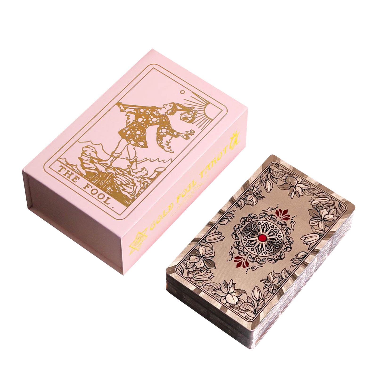 Tarot Cards Gold Foil Tarot Cards Deck Classic Tarot Card Set with Detailed Pattern for Divination Collection and Board Game Use