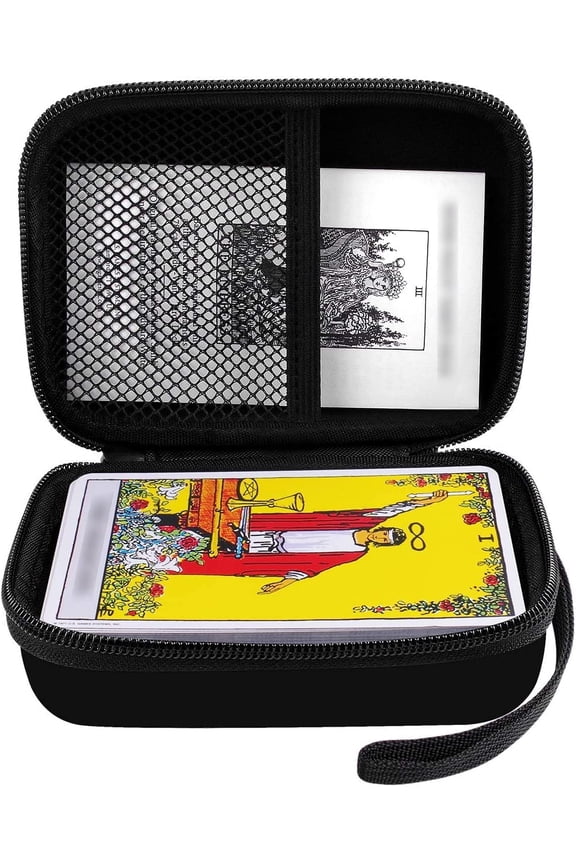 Tarot Cards Travel Case Compatible with Rider Tarot Deck Cards & Other Same Size Cards (Box Only)