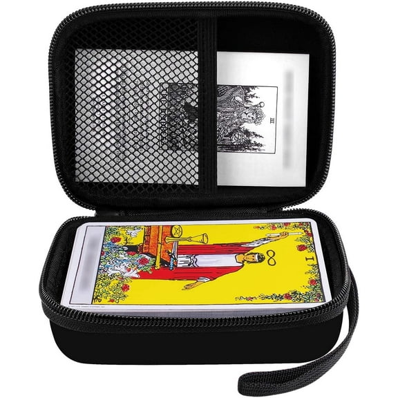 Tarot Cards Travel Case Compatible with Rider Tarot Deck Cards & Other Same Size Cards (Box Only)