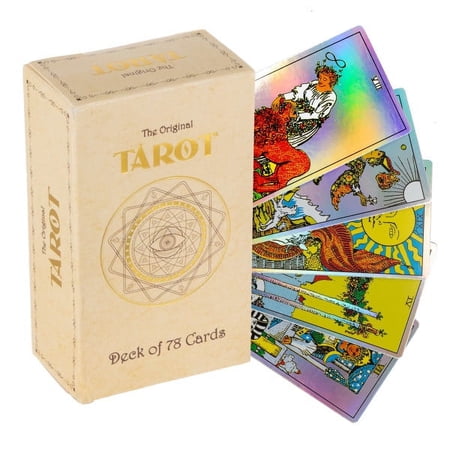Tarot Cards with Guide Book – 78-Card Oracle Deck with Holographic Finish – Set Suitable for Beginners or Enthusiasts by Trademark Games