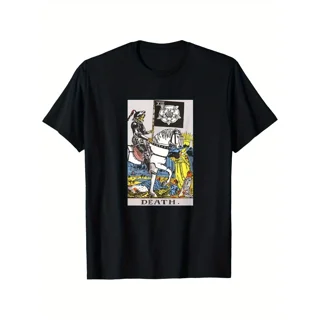 Tシャツ・カットソー SATUR Tarot Graphic Short Sleeve T-Shirt Classic Navy Tarot Shirt