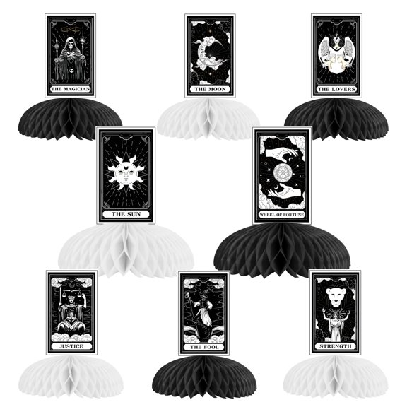 Tarot Inspired Honeycomb Centerpieces Table Decor 8 Piece Set