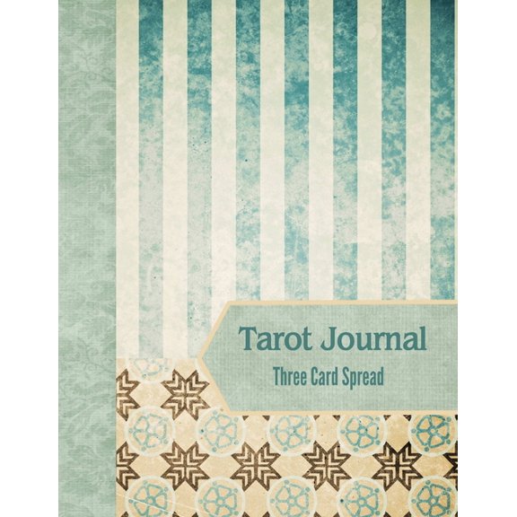 Tarot Journal Three Card Spread - Sage Stripe, (Paperback)