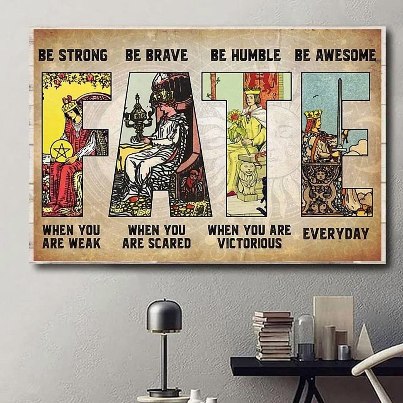 Weak Backpack Tarot Queen Of Minor Arcana Fate Be Strong When You Are Weak Poster ...