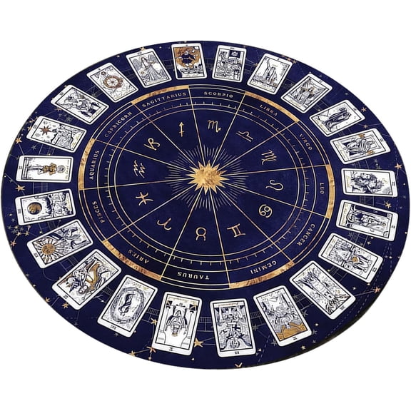 Tarot Reading Mat, Non-Slip Rubber Pendulum Pad, Divination Cloth, Card Game Table Cover, Astrology Accessory for Home Use