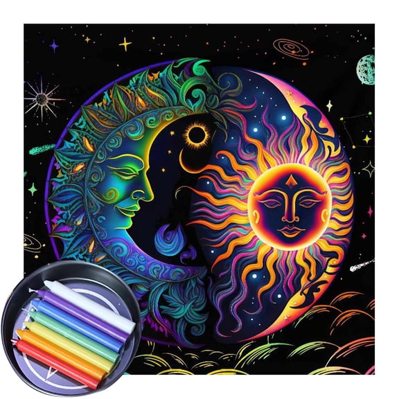 Tarot Tablecloth Spiritual Divinations Cloth Table Cloth for Tarot Readings Star and Dinning Table Cloth
