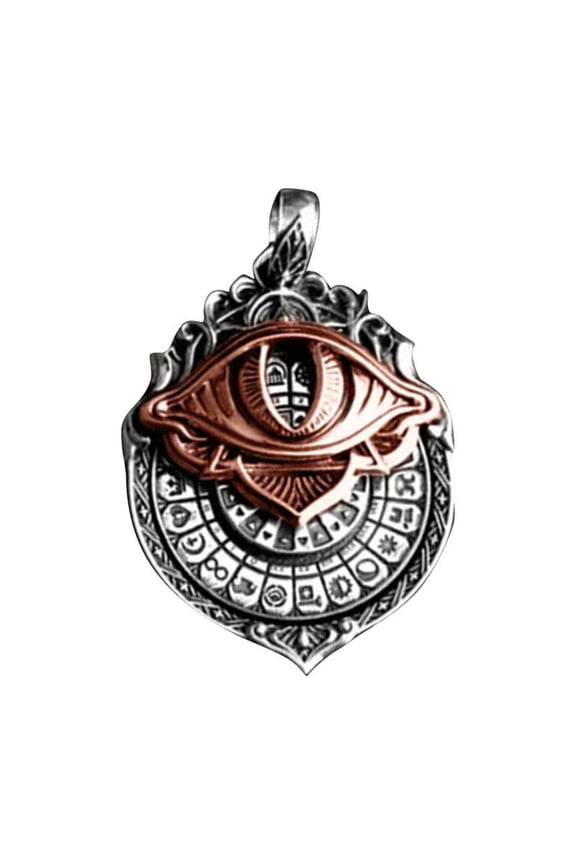 Tarot Vision Pendant - All-Seeing Eye Necklace, Tarot Card Symbol Pendant, Mystic Divination Jewelry, Spiritual Guidance, Fate Insights, Smooth Rotation, Perfect Gifts for Divination Enthusiast