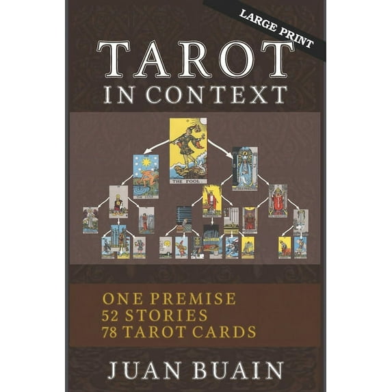 Tarot in Context (Large Print): Learn Tarot Cards Contextually Through Stories, (Paperback)