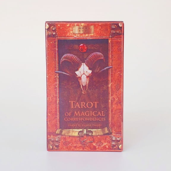 Tarot of Magical Correspondences 78-Card Deck, Vintage Gothic Ram Skull Art Tarot Hobby Game